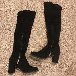 Liz Claiborne black thigh high boots.